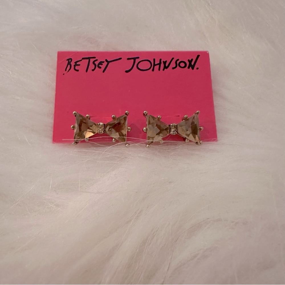 Betsey Johnson Bow Stud Earrings